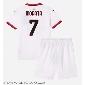 AC Milan Alvaro Morata #7 Maglia Gara Trasferta Repliche 2024-25 Bambino